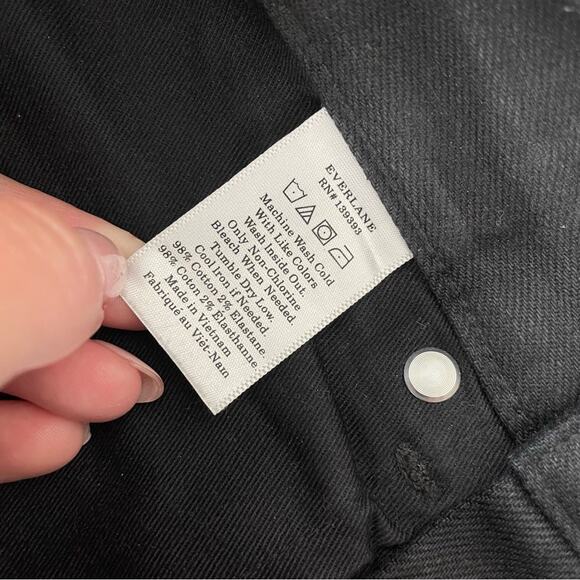 Everlane | Womens The Original Cheeky Jean Black Denim Straight Leg High Rise 27 - Picture 8 of 10